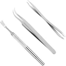 744110366273 RYPET Tick Remover Tool Set Steel Cats Dogs Kit