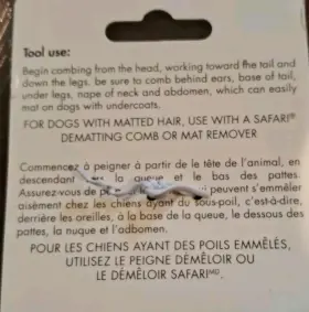W564 SAFARI Shedding Comb Detangles Undercoat Hair #3