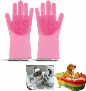 Sayuanva Shoutao-05 Silicone Dog Grooming Glove For Dogs And Cats Enhanced Five-finger Fit Non-sli