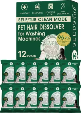 SHB-001-NEW-12PK SEEDSHUB Pet Hair Dissolver Washing Remover