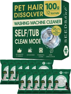 SHB-001-12PK-3 SEEDSHUB Pet Hair Dissolver Washing Remover