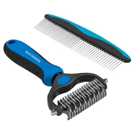 777696913333 SEYAMIO Pet Brushcats Dog Brushblue