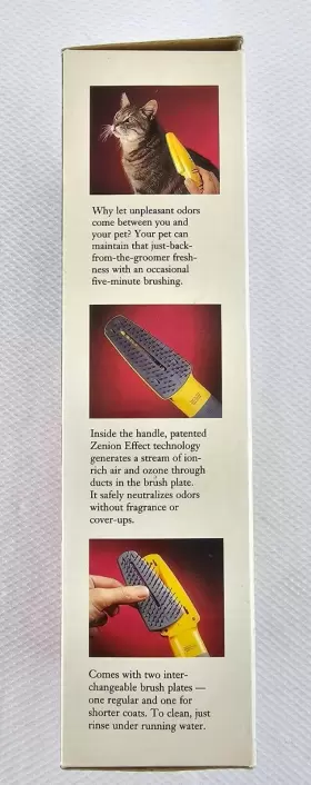 SI888-YEL SHARPER IMAGE Ionic Bath Pet Brush Design Cats Dogs #3