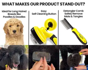 703123233866 SHEDTITAN Slicker Dog Brush Goldendoodles Pet #2