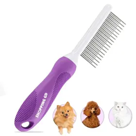1ZE6 SHOPPING GD Detangling Pet Comb Dogs Cats Steel