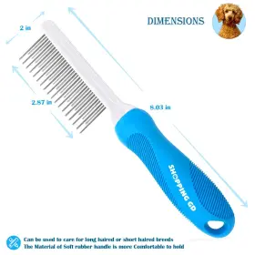 728434688518 SHOPPING GD Detangling Pet Comb Dogs Cats Stee #3