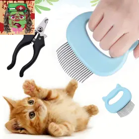 726084908697 SHVK Gentle Cat Comb Massager Pet Hair Remover