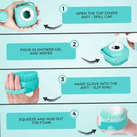 619438016455 SHYNEE Bathing Dog Scrubber Bath Brush Kit #2