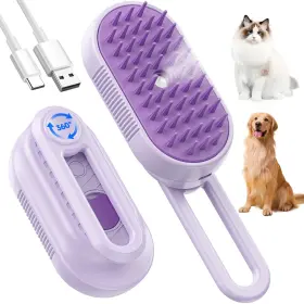 635407439667 SILVLF Cat Steam Brush Shedding Rechargeable