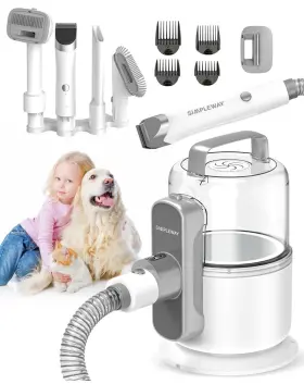 445032981911 SIMPLEWAY Pet Vacuum Dogs Deshedding Fur Dustbin
