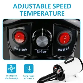648722879124 SMOOL Dog Hair Dryer Stepless Pet Blaster Heat #2