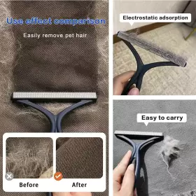 726084115811 SOCCSO Pet Hair Remover Dog Cat Lint Carpet Rake #3