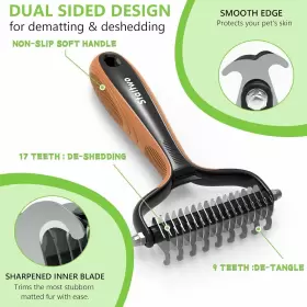 313100412421 STALTWO Deshedding Dog Brush Shedding Undercoat #3