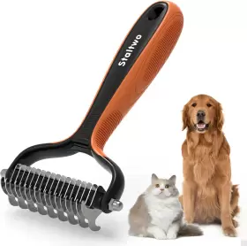 313100412421 STALTWO Deshedding Dog Brush Shedding Undercoat