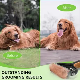 744759370990 STALTWO Deshedding Dog Brush Shedding Undercoat #2