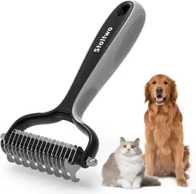 744759853691 STALTWO Pet Undercoat Rake Brush Shedd
