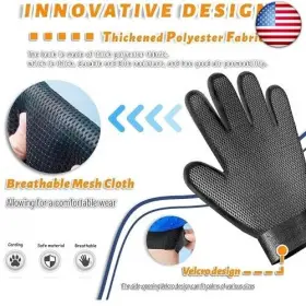 SC13 STARROAD TEAM Pet Glove Hair Remover Brush Gentle Mitt #3