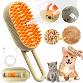793313445681 SUFEASDF Rechargeable Cat Dog Steam Brush