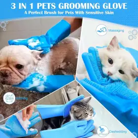 HL-GT291 SUKETIL Pet Gloves Dog Washing High Density #2