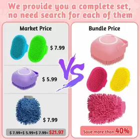 787477738369 SVMFLVY Dog Bath Brush Scrubber #2