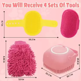 787477738369 SVMFLVY Dog Bath Brush Scrubber #3