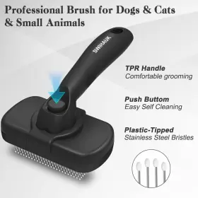 649762637293 SWIHAUK Cleaning Slicker Brush Dogs Cats Skin #2