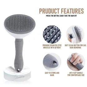 860010479339 TAJAR BROS Cat Brush Cleaning Pet Slicker Dog #3