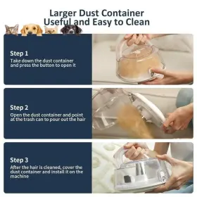 955629649045 TAKYWEP Pet Vacuum Suction Hair Dust Cup Dog Kit #2