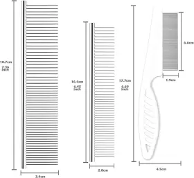 313049529563 TANDRAJI Dog Comb Flea Rounded Remo #3