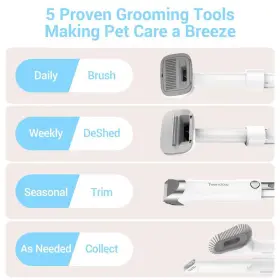 US-HD-V10 TEENDOW Pet Vacuum Brushing Shedding Clipping Kit #3
