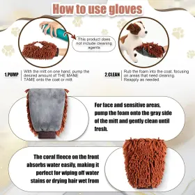 YIT-TEENYYOU-3792 TEENYYOU Dog Cleaning Gloves Drying Pet #3