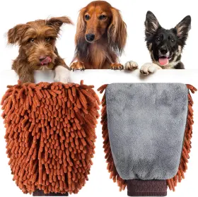 YIT-TEENYYOU-3792 TEENYYOU Dog Cleaning Gloves Drying Pet
