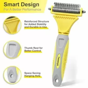 TYH030 TESSENYH Undercoat Deshedding Tool Pet Rake #3