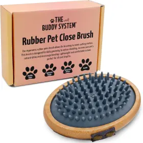 711181180114 THE BUDDY SYSTEM Rubber Pet Close Brush Touch