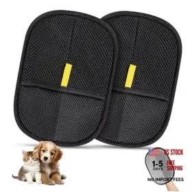 PHG-2PC-BLK THE MUSI COMPANY Pet Hair Removal Gloves Cats