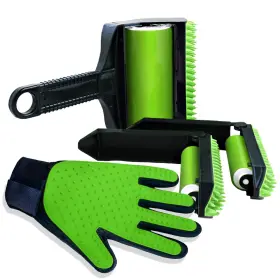 601958344101 THE STICK IT Roller Deluxe Set Pet Hair Remover
