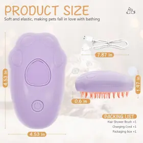 744110412970 THROIHG Cat Steam Brush Shedding Silicone #2