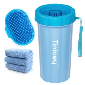 755532778469 TINIOEY Dog Paw Cleaner Towels Bath Brush Wash