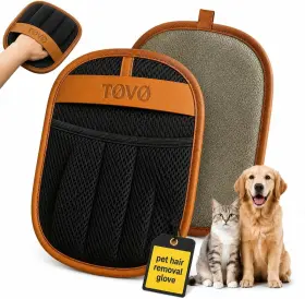 122025 TOVO PRIME Pet Hair Removal Glove Dogs Cats Pack Hai