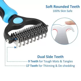 098841707301 TRACE KASA Dematting Brush Undercoat Rake Dogs #2