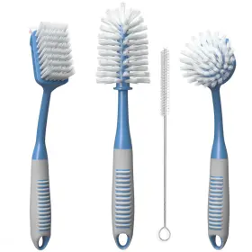 Trazon B08lsws5wh Dish Brush Set Of 4 - Kitchen Scrub Brushes Non-slip Long Handle For