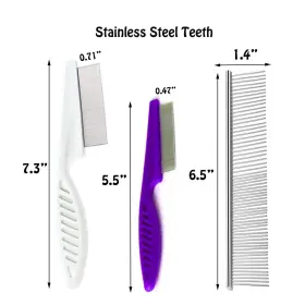 793503600794 TUNAN Dog Comb Set Tear Stain Remover Pet Tool #2