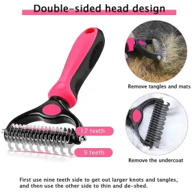 313050884828 TURBO-ROOFINDS Dog Deshedding Brush Pet Shedding #3