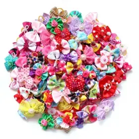 445013012085 TURBO-ROOFINDS Handmade Pet Dog Hair Bows Puppy