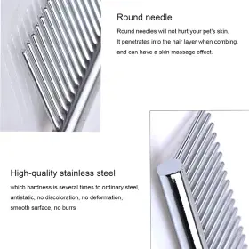 A-072 TURBO-ROOFINDS Pet Dematting Comb Steel Dogs Cats #3
