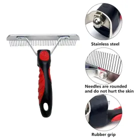 AG176 TURBO-ROOFINDS Dog Brush Hair Cats Rake Pet Slip Handle #3