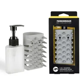 Tweezerman 038097025828 Cat And Dog Bath Brush 4.65-inch Height 2.5-inch Width Grey