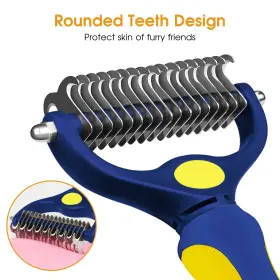 747607506503 UDERUI Double Shedding Pet Brush Dematting Rake #3