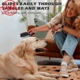 313027920948 UGNEL Dog Brush Shedding Bath Brushes Groom #3