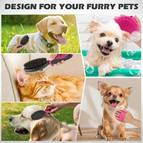744110856248 UGNEL Dog Tools Double Bath Brush Shedding Suit #2